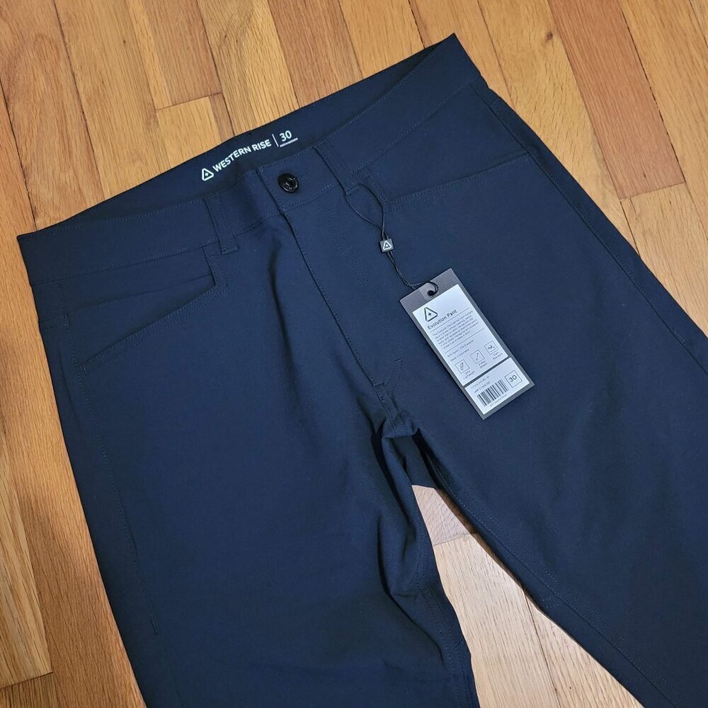 Western Rise Evolution Pant Slim 30" Black Travel Stretch Men's NEW NWT - Picture 3 of 4